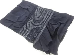 正絹　絞り流水に笹模様男物兵児帯